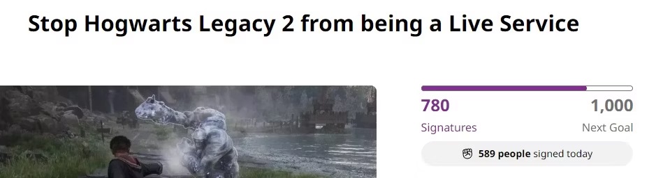 Hogwarts Legacy Sequel Petition