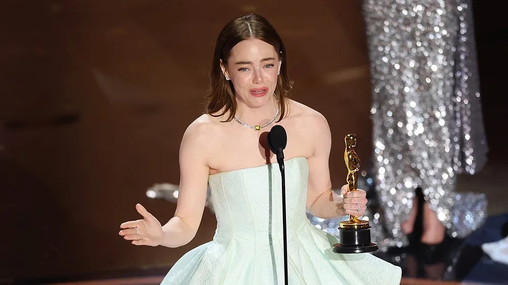 Emma Stone, Star of ‘Poor Things,’ Overwhelmed with Emotion as She Accepts Best Actress&nbsp;Oscar