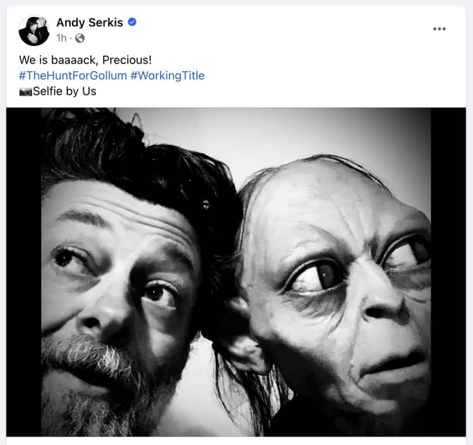 Andy Serkis Gollum Social Media Post